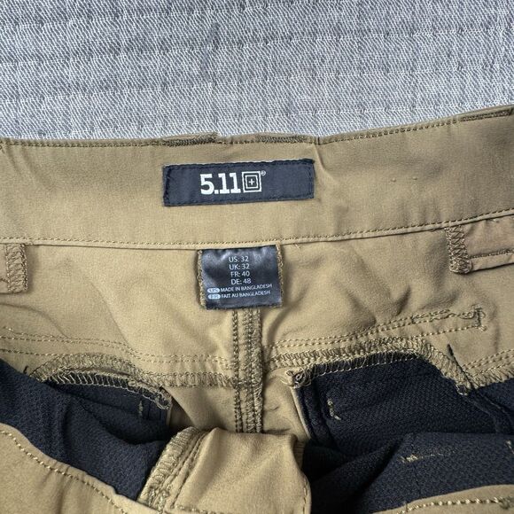 5.11 Tactical Trail Short Men 32 Brown 9.5" Hiking Outdoor Ripstop Cargo Utility - Picture 6 of 8